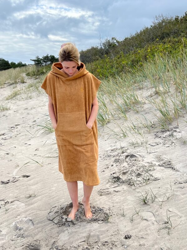Badeponcho farve camel
